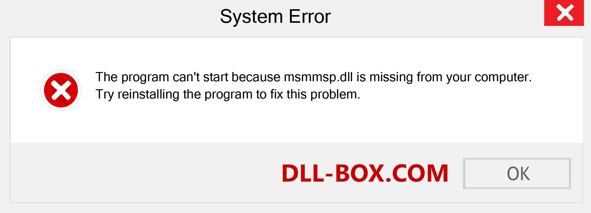  msmmsp.dll file is missing?. Download for Windows 7, 8, 10 - Fix  msmmsp dll Missing Error on Windows, photos, images