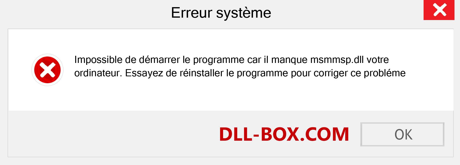 Le fichier msmmsp.dll est manquant ?. Télécharger pour Windows 7, 8, 10 - Correction de l'erreur manquante msmmsp dll sur Windows, photos, images